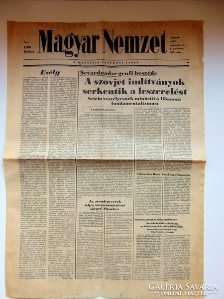1987	augusztus		7		SZÜLETÉSNAPRA RÉGI ÚJSÁG	711