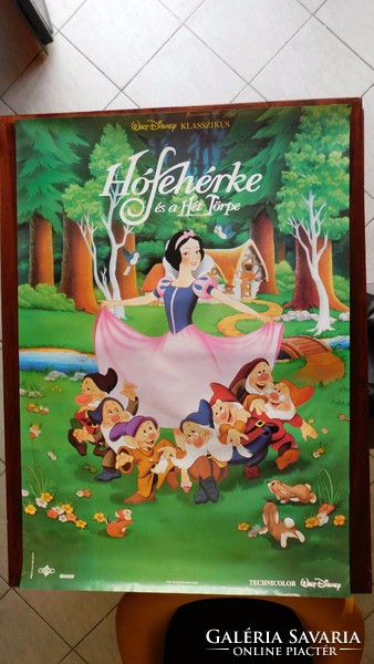 Walt Disney – Hófehérke és a hét törpe c.rajzfilm plakát,szállítás hengerben