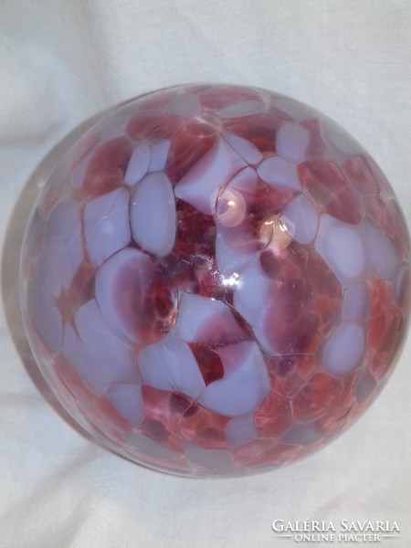 It's worth it now! Colored marble heavy glass ball with a diameter of 12 cm, home decor or Christmas tree decoration