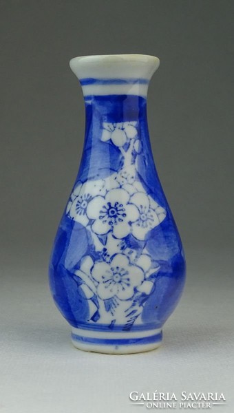 0P323 Kisméretű kék-fehér keleti porcelán váza
