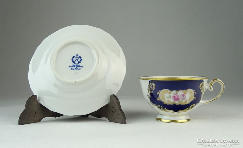 0P351 Német kobaltkék porcelán kávéskészlet