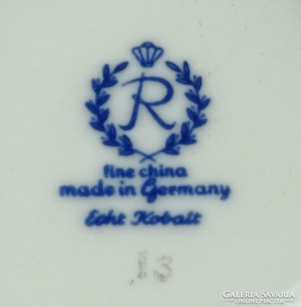 0P351 Német kobaltkék porcelán kávéskészlet