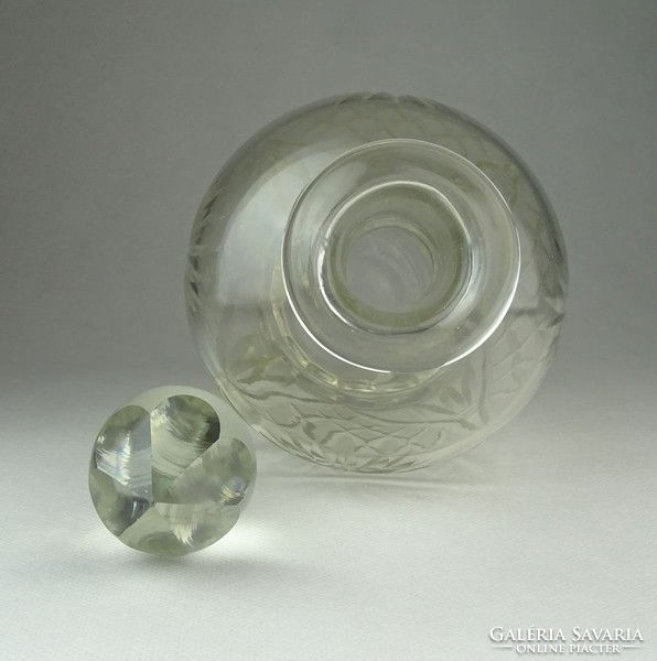 0P390 Régi csiszolt üveg kínáló dugóval 31.5 cm