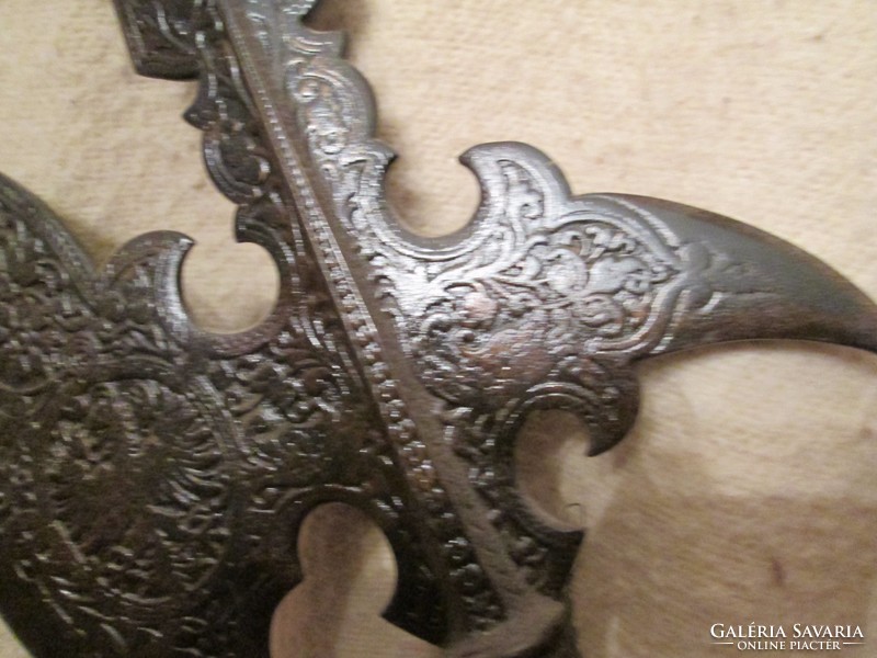 Decorative cast iron halberd