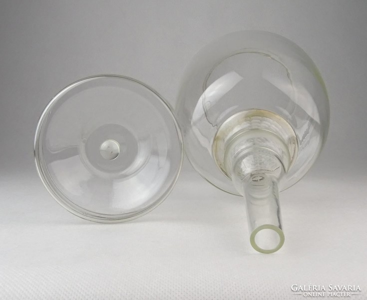 0P520 Antik jelzett nagyméretű hőálló üveg tölcsér