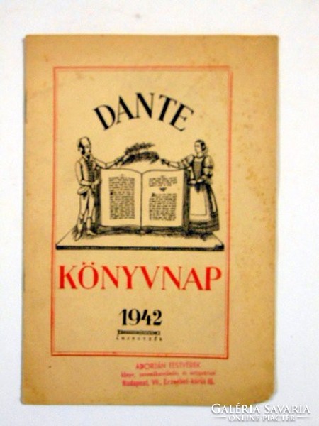 KÖNYVNAP	DANTE ÁRJEGYZÉK 1941-42. ÉVAD			1942					RÉGI ÚJSÁG	1207