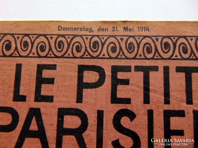 LE PETIT PARISIEN	KÉPES FRANCIA FOLYÓIRAT NÉMET OLVASÓKNAK			1914	május	21			RÉGI ÚJSÁG	328