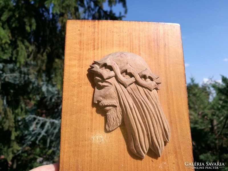 Carved Christ head