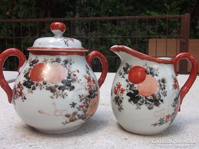 Set of antique Chinese hand-painted tea-cafe