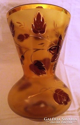 Aranyozott Kristályüveg Váza