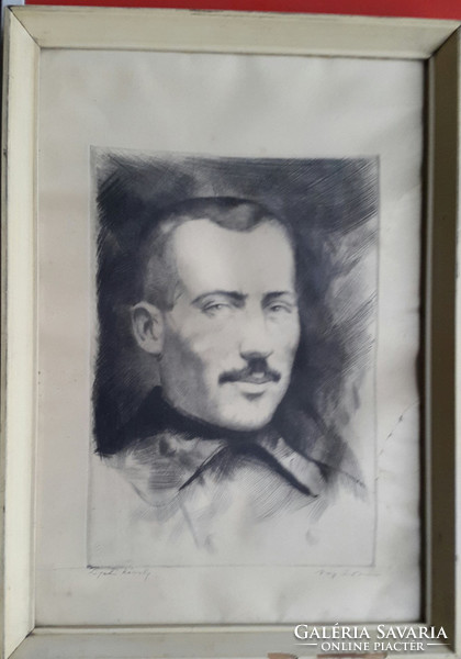 Nagy Zoltán tapolca, 1916.Sept.15-Budapest, 1987.Febr.28 .: Portrait of a Karol Lumber, size: ,