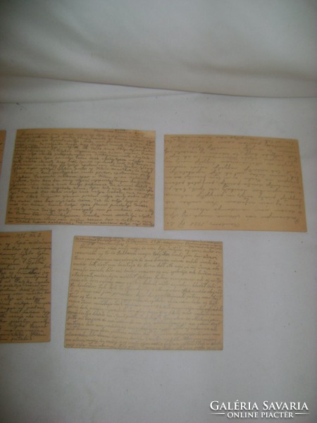 Levelezőlap 1936/37 - öt darab