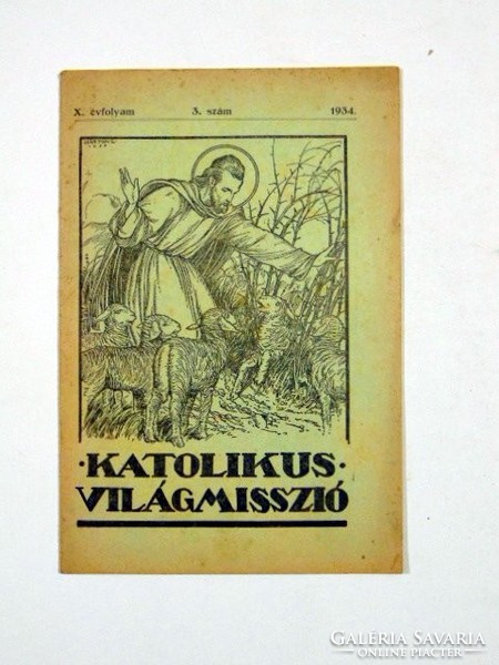 KATOLIKUS VILÁGMISSZIÓ 1934 RÉGI ÚJSÁG 1178