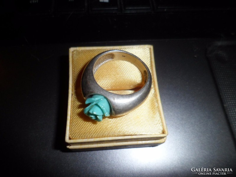 Ezüst gyűrű / türkiz