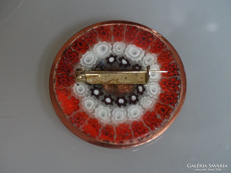 Millefiori brooch from Murano, 4,2 cm diameter