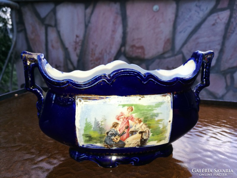 ANTIK FAJANSZ ASZTALKÖZÉP,JOSEF STRNACT