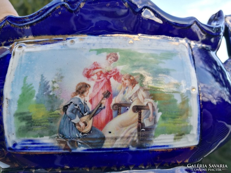 ANTIK FAJANSZ ASZTALKÖZÉP,JOSEF STRNACT