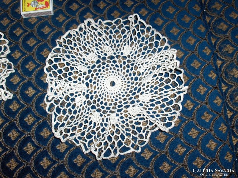 Two pieces of crocheted wavy edges