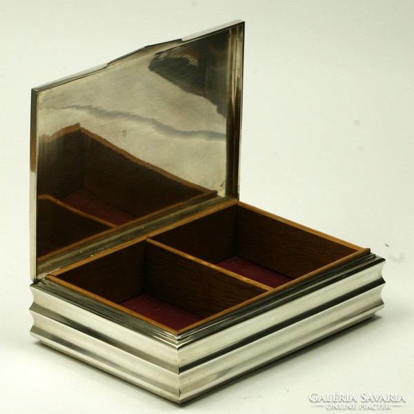 Silver box jewelry box 1960