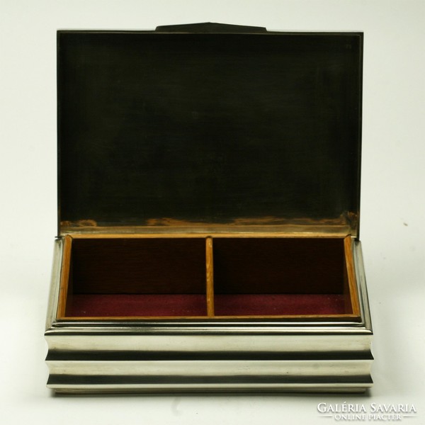 Silver box jewelry box 1960
