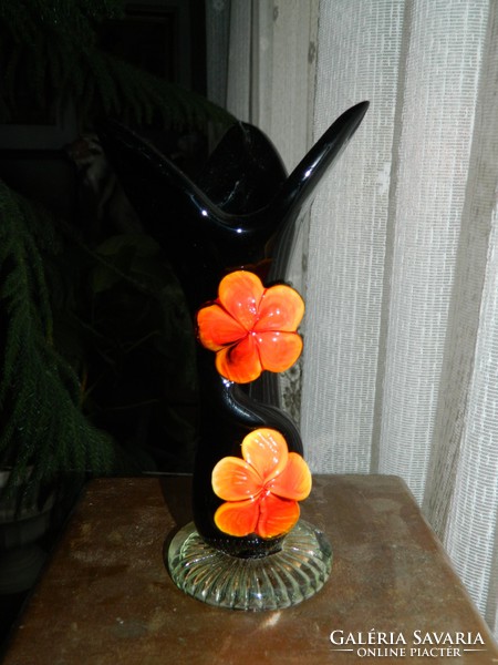 Muránói style üvegváza - cseh váza