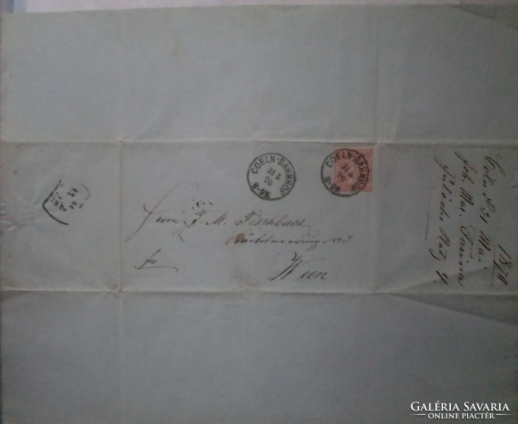 Johann Maria Farina levél 1870.