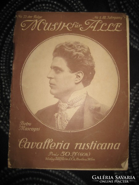 Music für alle .  Zene mindenkinek  , 1910   Mascagni  Cavalléria  Ructicona