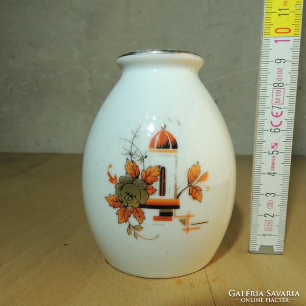 Zsolnay virágmintás  porcelán díszváza