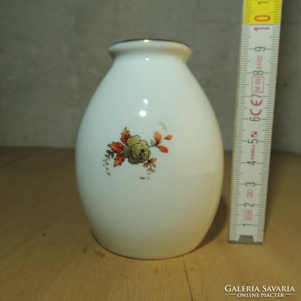 Zsolnay porcelain decorative vase with floral pattern