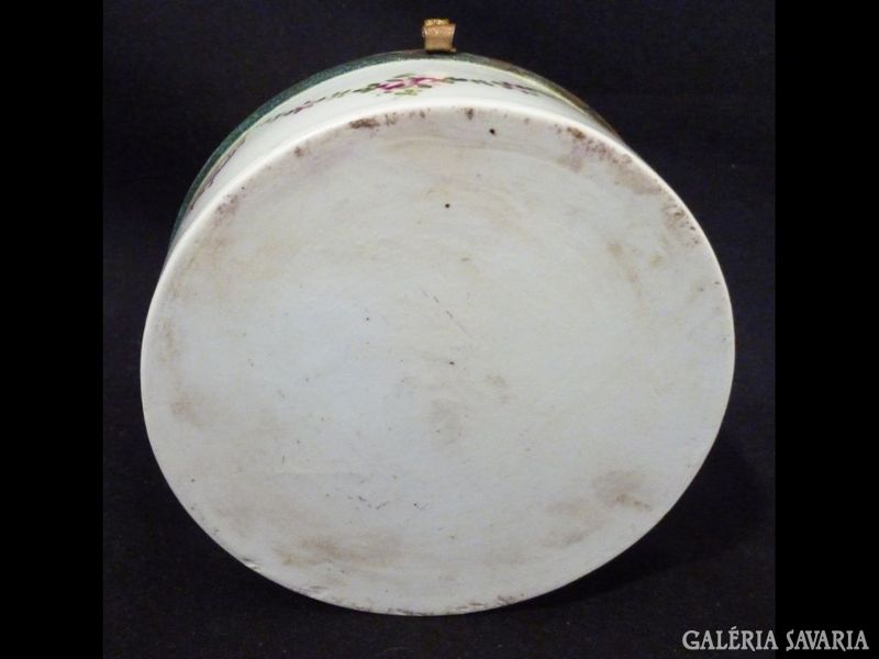 1153 F2 Nagyméretű antik porcelán szelence