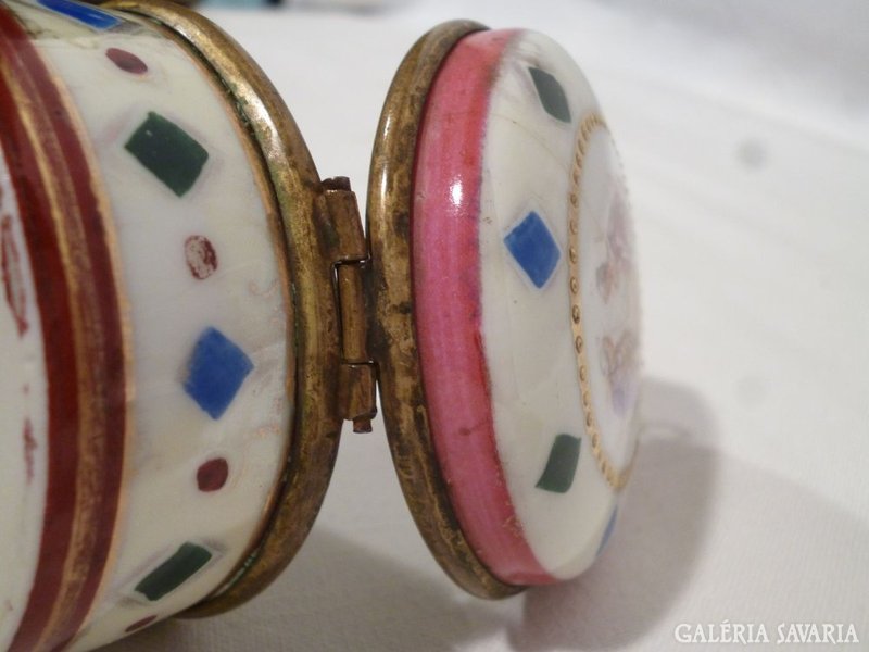 4989 Antik porcelán gyűrűtartó szelence bonbonier