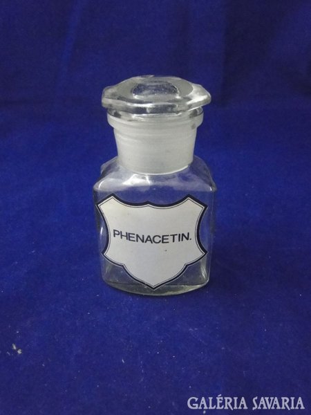 8617 Antik patika üveg PHENACETIN