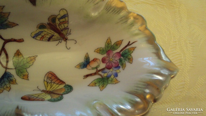 Two porcelain ashtrays with butterfly pattern, 