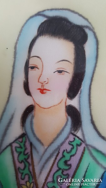 Gyönyörű kínai selyem kép 55 x 35 cm
