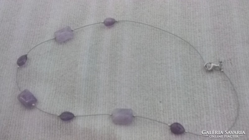 Silver necklace (necklace) with amethyst (silpada)