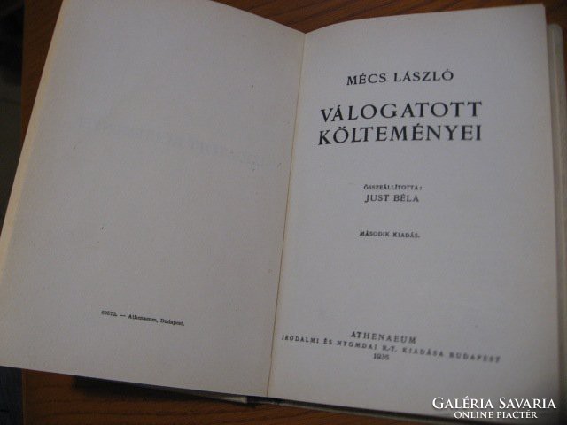 Mécs László - Válogatott költeményei 1936
