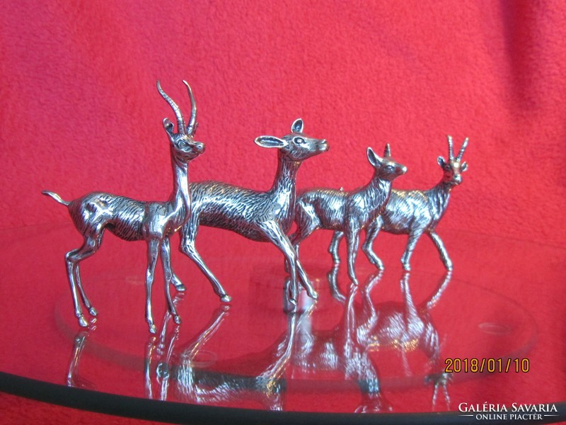 Art Deco silver sculpture family