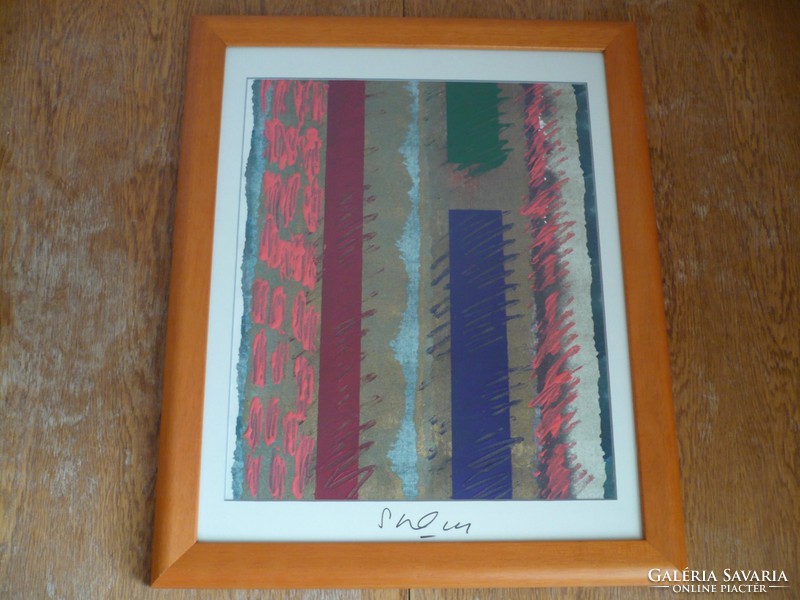 One signed abstract image of an unidentified creator from Austrian heritage