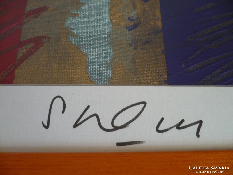 One signed abstract image of an unidentified creator from Austrian heritage