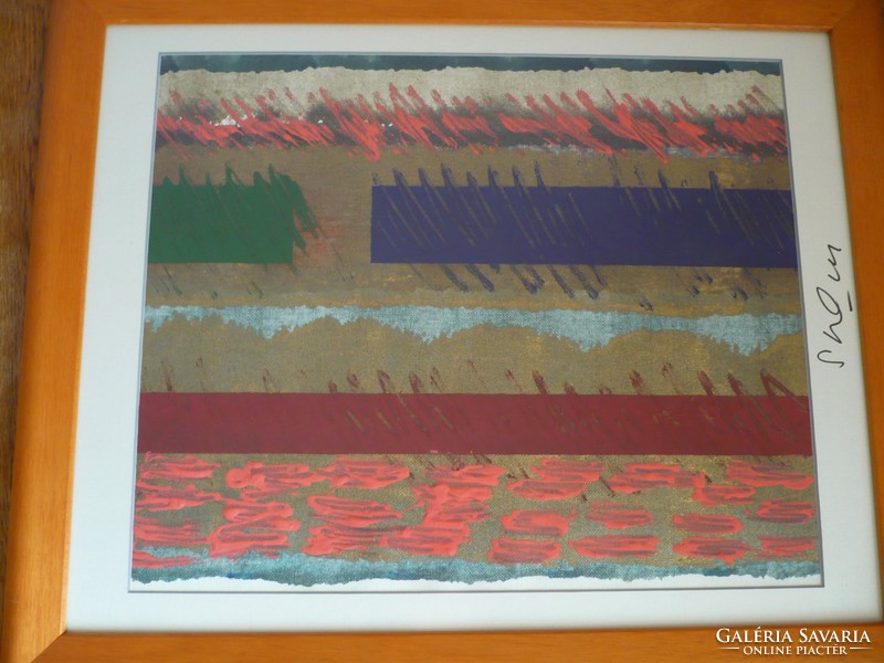 One signed abstract image of an unidentified creator from Austrian heritage