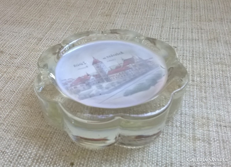 Old glass paperweight in good condition, showcase decoration