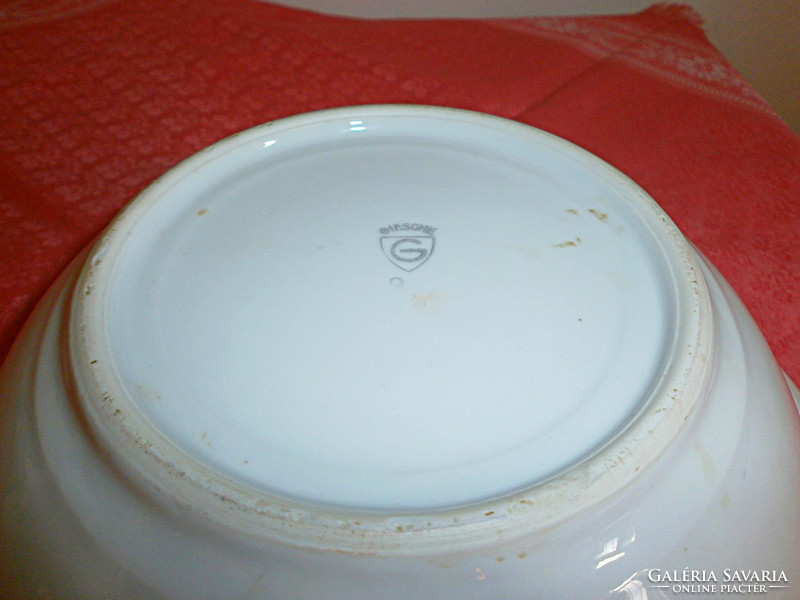 Antik fedeles leveses , és káposztás porcelán kínáló tál