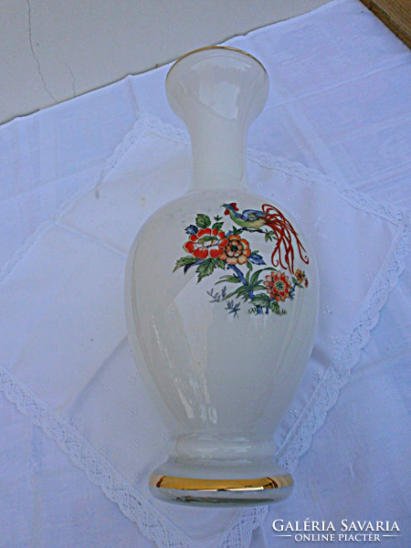 Paradicsommadaras, olasz , tejüveg váza eladó