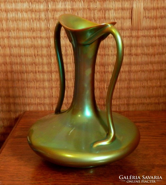 Zsolnay eozin is a two-seated Art Nouveau vase