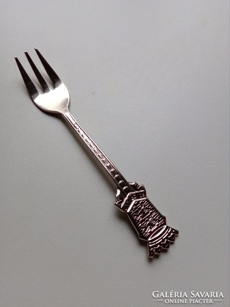 Crowned with two lions coat of arms Friesland Dutch decorative small fork 11.5 cm