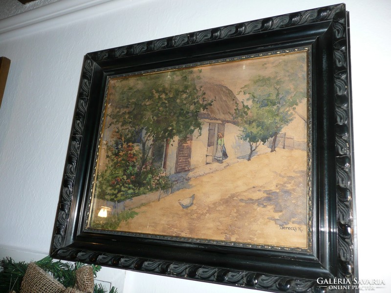 Károly Bereczk's painting in a beautiful frame 49 * 40 cm