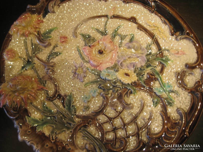 Eichwald majolica, a specialty, with bright colors and a small repair, 40 cm