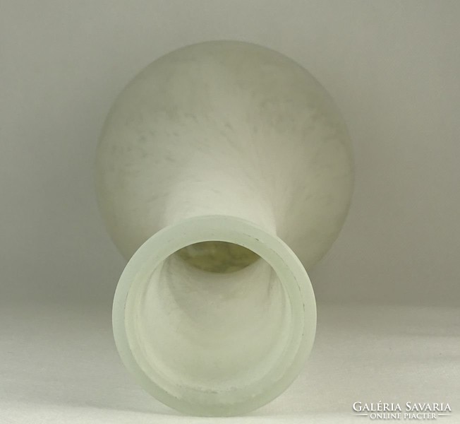 0P896 Régi nagyméretű fújt üveg váza 49 cm