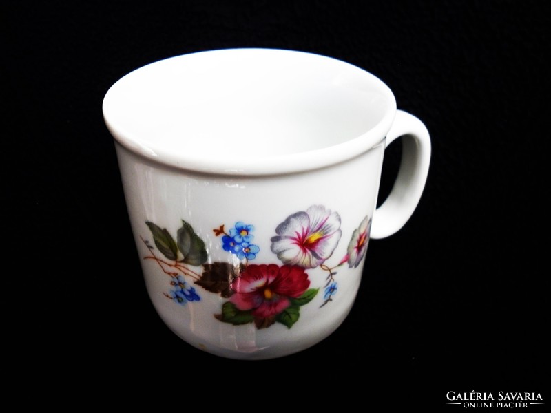 Zsolnay cup and mug with petunia pattern