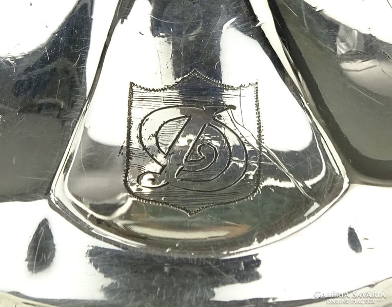 0Q012 Antik ezüstözött váza szálváza 20.5 cm